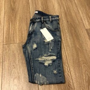 Vintage Washed Distressed Jeans